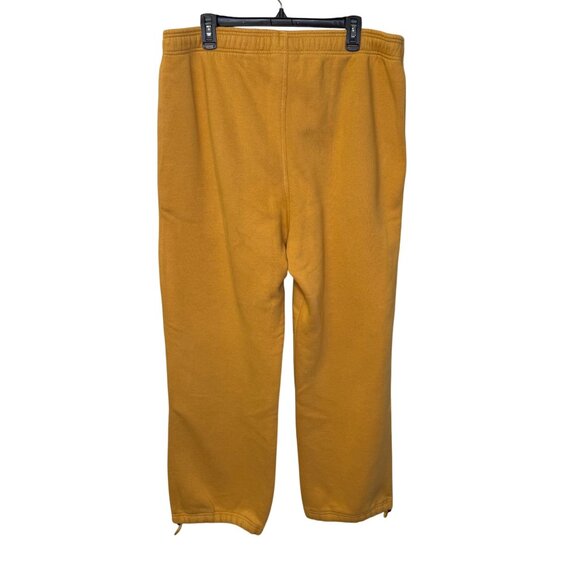 Timberland Men’s XL Mustard Yellow Jogger Pants Elastic Patch Athletic Fleece - Picture 2 of 12